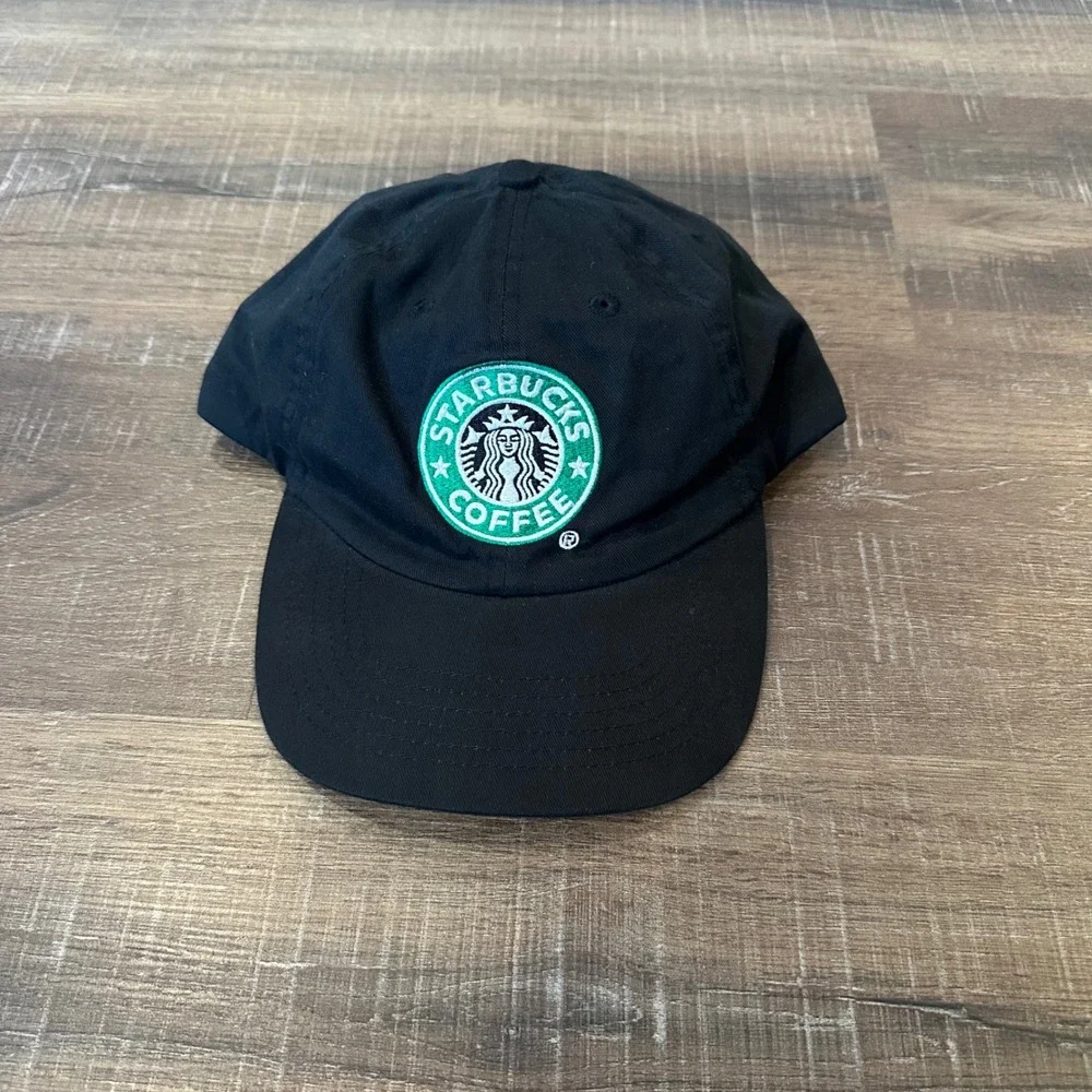Starbucks Coffee Barista Uniform Hat Black Cotton Adjustable Cap Cintas 11380335 - Picture 1 of 5